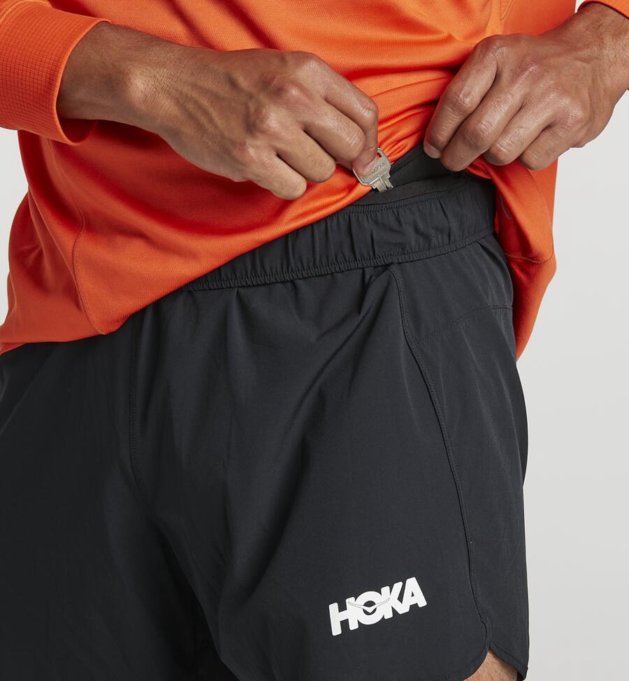 Hoka One One Şort Erkek Siyah - Performance - XQ8574369